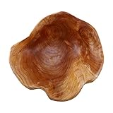 ZGNGLIZ Salatschüssel aus Holz, Dekorative Holz-Obstschale, Handgefertigte Natürliche Holzschale, Unregelmäßige Salat und Obstschale für Obst, Salate, Süßigkeiten und Snacks (24-29 cm)