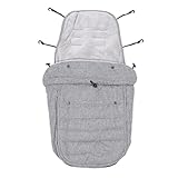 Winddichter Kinderwagen-Fußsack, Universelle Gemütliche Baby-Fußabdeckung mit Spannschloss für Kinderwagen mit T-Griff, Geeignet für Winterausflüge, 40 X 85 cm Fußsack für (Grau)