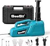 SEESII Wagenheber Hydraulischer 5T 3T: 12V Wagenheber elektrisch mit Fernbedienung & LED Licht, 15,5-45 cm Hubbereich tragbares Werkzeug für Auto/SUV/LKW Notfall Reifenwechsel & Garagenreparatur