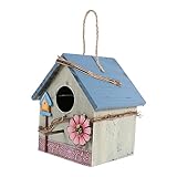 KONTONTY das Vogelnest Mini-Vogelhaus Papageienhaus Vogelhäuschen im Freien dekorative Vogelhäuser vogelfutterspender vogelfutterhäuschen Garten Vogelhaus wildes Vogelhaus hölzern