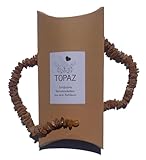 TOPAZ® Bernsteinkette Hund Bernsteinhalsband Katze natürlicher Zeckenschutz Flöhe handgefertigt (Länge 35 cm)