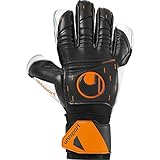 uhlsport SPEED CONTACT SOFT FLEX FRAME Torwarthandschuhe Fußball schwarz/weiß/fluo orange Größe 9