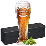 polar-effekt Personalisiertes 0,5 L Weizenbierglas mit Wunschgravur - individuelles Bierglas als Geschenk für Männer, Bierfreunde - ideal für Geburtstag, Feier, Jubiläum, Vatertag