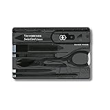 Victorinox Swiss Card Classic, Multitool Kartenmesser, Taschenmesser in Kreditkartenformat, 10 Funktionen, Spitzklinge, Schere