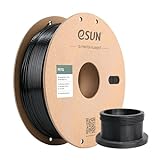 eSUN PETG Filament, aus Polyethylenterephthalatglykol, 1,75 mm, 3D-Drucker, PETG, Maßgenauigkeit +/- 0,05 mm, 1 kg Spule (2,2 LBS) 3D-Druck-Filament für 3D-Drucker, Schwarz robust