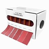 Schleifleinen Rolle, 25mm x 8 m Schleifpapierrollen mit Spender, 6 Körnung 80/150/240/320/400/600 Schleifpapier Rolle für Holz, Metall, Automobil-Polieren