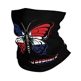 Haarband Schmetterling Dominikanische Republik Flaggen Motorradfahren Multifunktion Schlauchschal Motorrad Bequem Röhrenschal