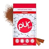Pur Gum | Zuckerfreier Kaugummi | 100% Xylit | Vegan, Aspartamfrei, Glutenfrei & Diabetikerfreundlich | Natürlicher Kaugummi Mit Cinnamon Geschmack, 55 Stück (1er Pack)