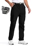 BondiTrekk Herren Zip Off Wanderhose, Arbeit Hosen Funktionshosen Outdoor Hosen für Herren mit 6 Taschen Elastische wasserdichte atmungsaktive Outdoorhose 2XL