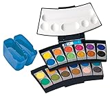 Pelikan 701228 Farbkasten ProColor®, Schwarz/Blau, 24 Farben, 1 Stück