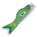 AKOOSY Japanischer Karpfen Windsack 99cm Wetterfeste Koinobori Flagge aus Leichtem Stoff für Garten Terrasse und Japanischen Kindertag