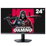 KOORUI 24 Zoll Gaming Monitor 165Hz, IPS, 1080p, 1ms, Adaptive Sync, Rahmenlos, HDMI, DisplayPort, Neigungsverstellbar, Augenpflege, VESA-Wandmontage, schwarz