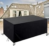 UFGFYTT Gartenmöbelabdeckungen Winterfest, 230x70x70cm/LxWxH, Abdeckung für Wasserdicht Abdeckhauben, Schutzhülle für Gartentisch Terrassenmöbel, Sitzgruppe mit Zugkordel & Winddichte Schnalle
