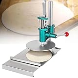 Manuelle Gebäckpresse Maschine – Teigabflachungswerkzeug für Pizza, Brot und Kuchen – Einstellbare Dicke, Gusseisen-Basis, ideal für den privaten und gewerblichen Gebrauch