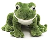 Uni-Toys - Grüner Frosch Plushie, sitzend - 13 cm (Länge) - Plüsch-Wassertier - Plüschtier, Kuscheltier