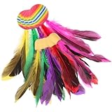 Healeved Badminton Federbälle 10 Stück Bunte Leichte Badminton Spielzeuge für Draußen Interaktive Federbälle für Fitness und Koordination