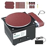 TsoLay Mini-Bandschleifer, Elektrischer Bandschleifer Mit 150 Mm Schleifscheibendurchmesser, 0–8000 U/min, 7-Fach Regelbarem Netzteil, Für Holz- Und Metallbearbeitung, Handwerk