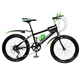 20-Zoll-Kinderfahrrad, Mountainbike, Kinder-Mountainbike, Kinderfahrrad, 6-Gang-Doppelscheibenbremse Fahrrad, Premium-Mountainbike mit Federgabel, für Kinder, Mädchen und Jungen.