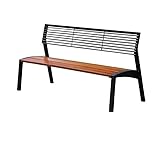 NASTYA Outdoor-Bank, Gartenbank, Gartenbank, Parkstuhl, Eisen, Metall, wasserdicht, Sonnenschutz, Gemeinschaftsruhe, Massivholz, quadratisch, doppelte öffentliche Bank, Indoor-Bank, Esstisch, Bank