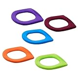 5 Stück O Förmige Wc Weiche und Langlebige Toilettensitzauflagen für Badezimmer Farblich Zufällig für Frauen und Senioren Zufällige Farbe