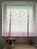 Lactraum Raffgardinen Raffrollo Arbeitszimmer Kinderzimmer Küche Frühling Blumen (Rosa)