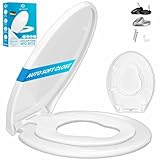 KESSER® WC Sitz mit Absenkautomatik Toilettendeckel Quick-Release-Funktion und Softclose - einfache Montage Klodeckel aus Duroplast Toilettensitz mit Edelstahl Befestigung Kinder mit kindersitz