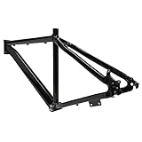 Mountainbike Rahmen Alloy Disc Fahrrad Frame Herren MTB Trekkingrad Alu Rahmensatz Interne FüHrung Female Male Haltbar Offroad Sport Hardtail Schwarz FüR 26' Bicycle 66Cm MaxtragfäHigkeit 80-120Kg