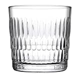 Pasabahce Rain Whiskey Glas vom Original aus der Türkei | Einzigartige & stilvolle Gläser für Whiskey, Scotch & Likör | perfekt für Hauspartys & Restaurants (6 Stück, 300 ml, transparent)