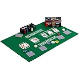 GAMES PLANET Pokerset in Metallbox, 200 Poker Chips, 2 Decks, Dealer Button, Small Blind, Big Blind, Spielmatte Texas Holdem