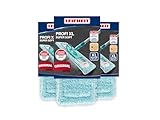 Leifheit 3er Set Wischbezug Profi XL super Soft für Sensible Böden, Bodenwischer mit Spezialfasern, Wischer Ersatzbezug für minimale Wasseraufnahme, für Parkett, Laminat und Kork