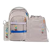 satch Pack Schulrucksack Colourful Mind Schulrucksack Set 3tlg.