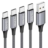 RAVIAD USB C Kabel [4Pack 0.5M 1M 2M 3M] 3.1A Ladekabel USB C Schnellladekabel Nylon USB C Ladekabel für iPhone 15 Pro Max, Samsung Galaxy S24 S23 S22 S21 S20 Note 10, Huawei P60