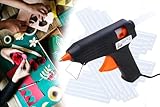 Heißklebepistole 40W Klebepistole inkl. 110 Heißklebesticks Ø 11mm für DIY Handwerk Basteln für Holz, Kunststoff, Textilien, Karton, Keramik, Leder