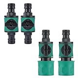 LNSYSNS 4 Stück Gartenschlauch Absperrhahn, 16mm Schlauch Ventil mit Ventil, Gartenschlauch Regulierventil für 1/2 Zoll Wasserleitung, für Garten, Terrasse