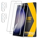 JEHOO für Samsung Galaxy S23 Ultra Schutzfolie, [2+2 Stück] Weiche TPU Schutzfolie [Nicht-Glas] und Kameraschutz, Fingerabdruck-ID Unterstützen HD Klar Blasenfreie Vollständige Abdeckung
