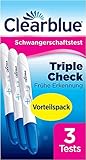 Clearblue Schwangerschaftstest Frühe Erkennung, Frühtest, Pregnancy Test, 3x Frühschwangerschaftstest / Schwangerschaftsfrühtest, Vorteilspack, 99 % zuverlässig, Schwangerschaft bestimmen, 25 mIU/ml