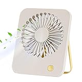Genérico Tischventilator, klein, 180° neigbar, USB-Ventilator mit Tragegriff, für Schule, Outdoor, Strand, Garten, Fitnessstudio, Camping