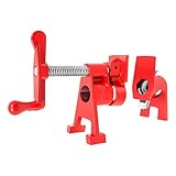 BAOCHADA 4 Stück Rohrzwingen 3/4 Zoll Rohr-Schraubzwinge Set | Metallklammer Rohrklemmen Schnellspanner Clamp für Türfutter-Montage, Schraubstock und Verleimzwinge