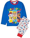 Paw Patrol Jungen Blue Long Sleeve Pyjama Set | Langarm Oberteil und lange Beine | Chase Rubble Marshall | bequeme Kinderkleidung für die Schlafenszeit, blau, 92-98 (3 - 4 Jahre)