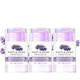 Lavendel Fußcreme, Anti Riss Fußpflege, Strafft die Haut, Intensive Feuchtigkeit und Macht die Haut Weich, Leicht Aufzutragen, Tragbarer Stick, für Männer und Frauen (3)
