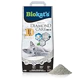 Biokat's Diamond Care Classic Katzenstreu ohne Duft - Feine Klumpstreu aus Bentonit mit Aktivkohle und Aloe Vera - 1 Sack (1 x 10 L)