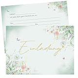 NISENTIA 20 x Einladungskarten Geburtstag, Einladungskarten Firmung Einladung Hochzeit Einladungen Geburtstag Taufe Jugendweihe Konfirmation Hochzeitseinladungskarten Hochzeitseinladungen
