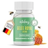 Vitabay Gelée Royal 170mg • 60 Kapseln • von Imkern als Weiselfuttersaft oder Königinnenfuttersaft bezeichnet • Hochdosiert • Bioverfügbar • Pharmaqualität