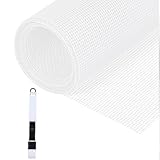 Fillis Insektenschutz Fliegengitter, 150x500cm Ersatzgitter Meterware aus Fiberglas Mückenschutz Gewebe Moskitonetz mit Reinigungsbürste DIY Zuschneidbar für Fenster Tür, Weiß