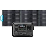 BLUETTI Tragbare Powerstation AC2A mit PV200 Solarpanel, 204Wh LiFePO4 Batterie Backup 300W (600W Power Lifting) AC Ausgang, Aufladen auf 80% in 40 Min., Solar Generator für Outdoor Camping