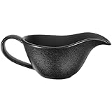 PACKOVE Sauciere Aus Porzellan Sauciere Aus Keramik Soßenbehälter Soßenschale Küchenbedarf Für Milch (Schwarz)