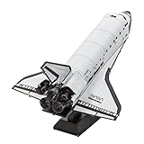Metal Earth Fascinations MMS211 502507 - Space Shuttle Discovery, lasergeschnittener 3D-Konstruktionsbausatz, 2 Metallplatinen, ab 14 Jahren