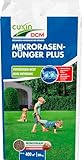 CUXIN DCM Mikrorasen-Dünger Plus - Langzeit Rasendünger - MINIGRAN® TECHNOLOGY - Kein Vertikutieren nötig - organisch-mineralischer NPK-Dünger- 20 KG für 400qm
