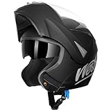 Westt Klapphelm Motorradhelm ECE-R 22.06 Zertifiziert Integralhelm für Damen und Herren Jethelm mit Kinnschutz Scooter Roller Moped Helm mit Sonnenblende und Visier