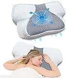 Homesuit Orthopädisches Kissen Anti Schnarch Kissen Migräne Kissen Ergonomisches Kopfkissen Seitenschläfer und Rückenschläfer Memory Foam Kissen Nackenstützkissen Seitenschläferkissen